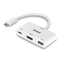 LINDY USB-C Adapter [1x USB-C stekker - 1x HDMI-bus, USB 3.2 Gen 1 bus A (USB 3.0)] 43340 0.18 m - thumbnail