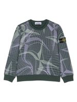 Stone Island Junior sweat à patch logo - Vert