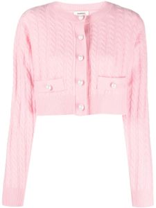 SANDRO cardigan en maille à motif zig-zag - Rose