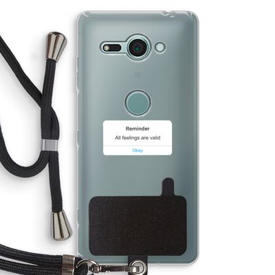 Reminder: Sony Xperia XZ2 Compact Transparant Hoesje met koord