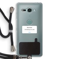 Reminder: Sony Xperia XZ2 Compact Transparant Hoesje met koord