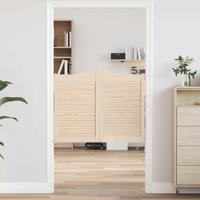 Draaideuren louvredesign 2-paar 80x100 cm massief grenenhout