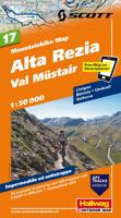 Mountainbikekaart 17 Alta Rezia / Val Müstair MTB kaart | Hallwag