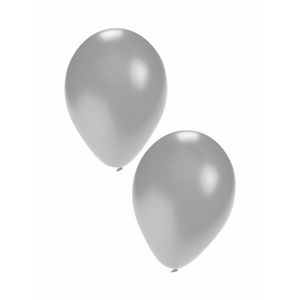 Feestartikelen 50 zilveren ballonnen