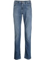 Emporio Armani jean slim à taille mi-haute - Bleu