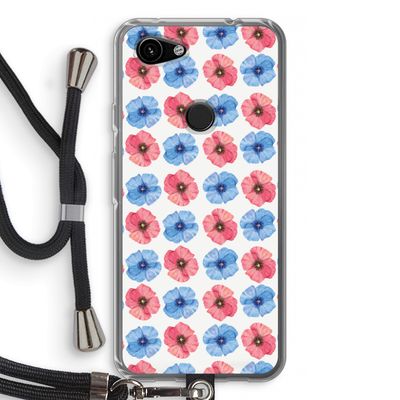 Klaproosjes: Pixel 3a Transparant Hoesje met koord