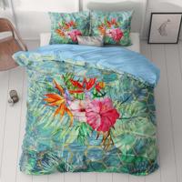 Dekbedovertrek Nadin Eenpersoons (140x200 Cm) Meerkleurig Microvezel Bloemen Manilla - Overtrek - 140x200 Cm (Eenpersoons) - Manilla - Dekbed-Discounter.nl