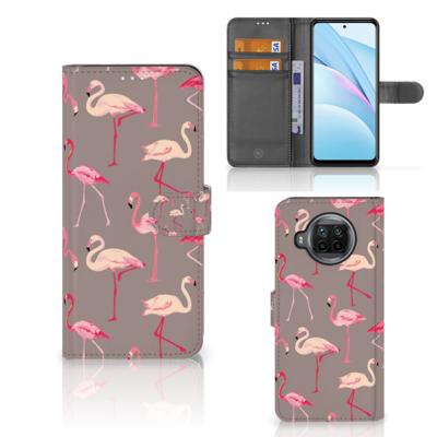 Xiaomi Mi 10T Lite | Telefoonhoesje | Met pasjeshouder | Flamingo
