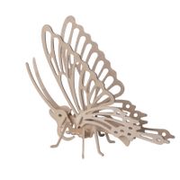Houten 3D puzzel vlinder 23 cm   - - thumbnail