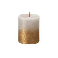 Bolsius stompkaars sunset fading grijs-goud 80x68 mm - thumbnail