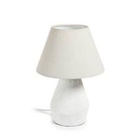 Kave Home - Noara tafellamp in magnesium met witte afwerking - thumbnail
