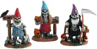 Lemax skeleton garden gnomes, set of 3 accessoire Spooky Town 2021