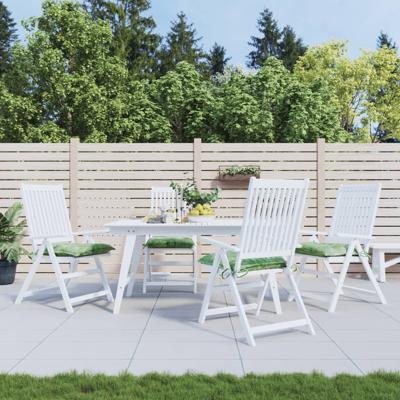 VidaXL Stoelkussens 4 st bladpatroon 50x50x7 cm stof