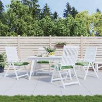 VidaXL Stoelkussens 4 st bladpatroon 50x50x7 cm stof