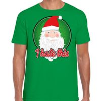 Fout kerst shirt I hate this groen voor heren