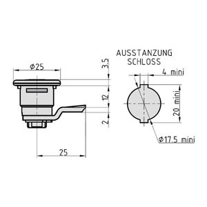 BASI HS 348 KD Brievenbusslot Roestvrijstaal