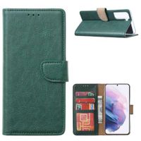 Galaxy S21 Ultra Bookcase Hoesje Groen met Standaard