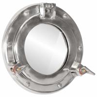 VidaXL Wandspiegel patrijspoort ø23 cm aluminium en glas