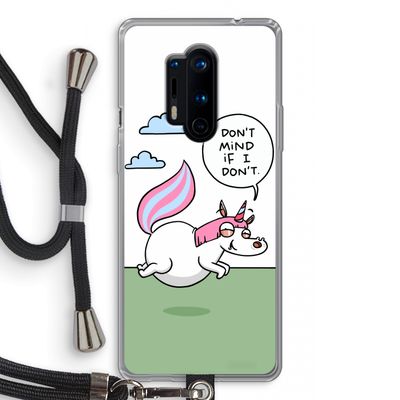 Unicorn: OnePlus 8 Pro Transparant Hoesje met koord