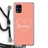 Forever heart: Samsung Galaxy A51 5G Transparant Hoesje met koord