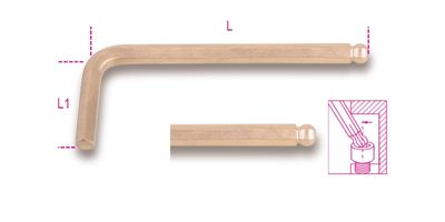 Beta Ball head ?offset hexagon key wrenches, sparkproof 96BA/BP 3 - 000961803
