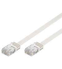 Goobay RJ45 U/UTP CAT 5e Platte Netwerkkabel - 0.5m - Wit