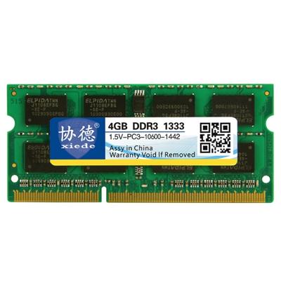 XIEDE X043 DDR3 1333MHz 4GB 1.5 V algemene volledige compatibiliteit geheugen RAM module voor laptop