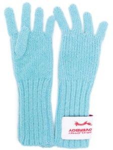 Charles Jeffrey Loverboy gants en maille à patch logo - Bleu