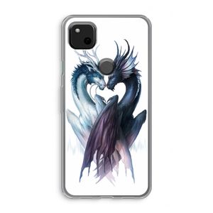 Yin Yang Dragons: Google Pixel 4a Transparant Hoesje