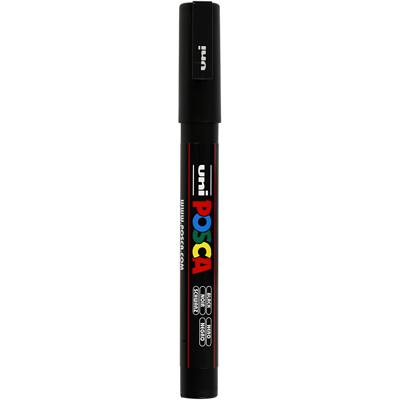 Uni-Posca Posca marker, afm pc-3m, lijndikte 0,9-1,3 mm, fijn, zwart, 1 stuk