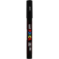 Uni-Posca Posca marker, afm pc-3m, lijndikte 0,9-1,3 mm, fijn, zwart, 1 stuk