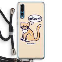 Miauw: Huawei P20 Pro Transparant Hoesje met koord