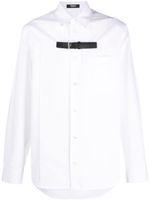 Versace chemise en coton à détail de sangle - Blanc - thumbnail