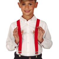 Carnaval verkleed bretels voor kinderen - rood - verkleed accessoires - jongens en meisjes   -