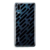 Zwarte vegen: Huawei P20 Transparant Hoesje