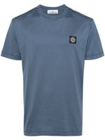 Stone Island t-shirt en coton à patch logo - Bleu - thumbnail