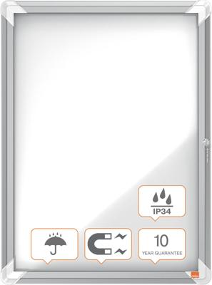 Nobo Premium Plus buitenvitrine, draaideur met slot, magnetisch, 4 x A4