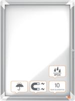 Nobo Premium Plus buitenvitrine, draaideur met slot, magnetisch, 4 x A4 Nobo Premium Plus buitenvitrine, draaideur met slot, magnetisch, 4 x A4