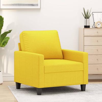 Fauteuil 60 cm stof lichtgeel