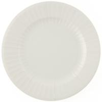 Feestbordjes/BBQ bordjes - 8x - zilvergrijs - rond - papier/karton - 27cm