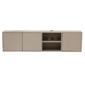 Giga Meubel - Zwevend Tv-Meubel Taupe 160cm - 3 Deurs - Mangohout