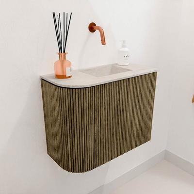 Toiletmeubel Mondiaz Joya Dlux | 51.6 cm | Meubelkleur Dusk | Faye wastafel Ostra Wasbak Rechts | Zonder kraangat(en)