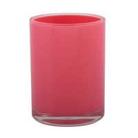 MSV Badkamer drinkbeker Aveiro - PS kunststof - fuchsia roze - 7 x 9 cm   -