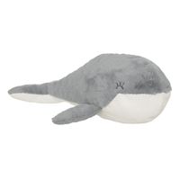 Walvis knuffel van zachte pluche - blauw/grijs/wit - 64 cm - Extra groot