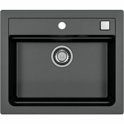 Wastafel met Eén Spoelbak Stradour ATROX Zwart