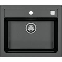 Wastafel met Eén Spoelbak Stradour ATROX Zwart