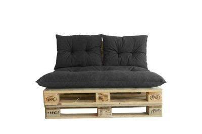 Klassieke palletkit - leistenen matras + 2 rugkussens - PRIVÉTUIN