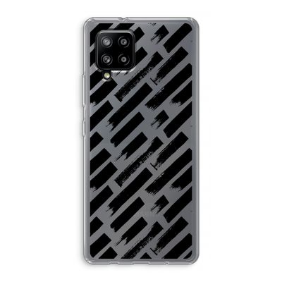 Zwarte vegen: Samsung Galaxy A42 5G Transparant Hoesje