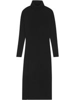 Saint Laurent robe mi-longue à col roulé - Noir