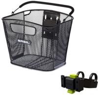 Fietsmand Basil Bold Front KF 28 x 34 x 27 cm - zwart (met KF Handlebar Holder)